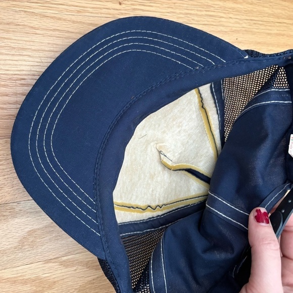 Vintage Ford Blue Mesh Back Trucker SnapBack Hat Made in Korea 80s 90s - Picture 5 of 5